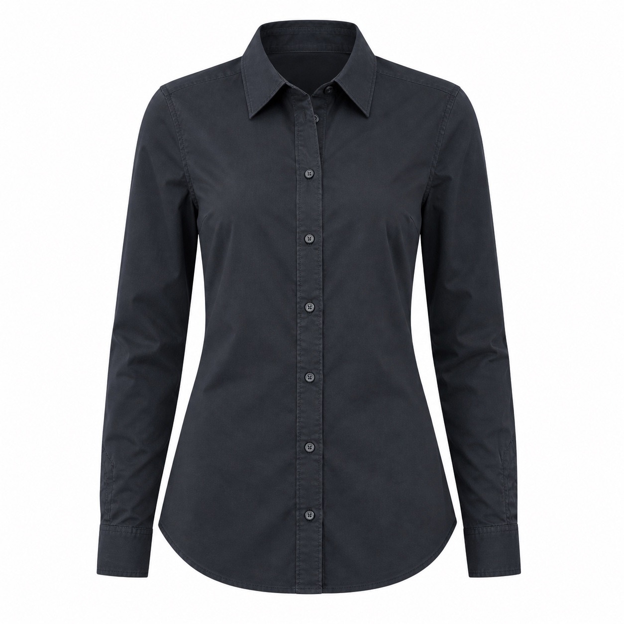 J.Crew Slim Fit Button Down Shirt Black Stretch Poplin Cotton 4 Office Workwear